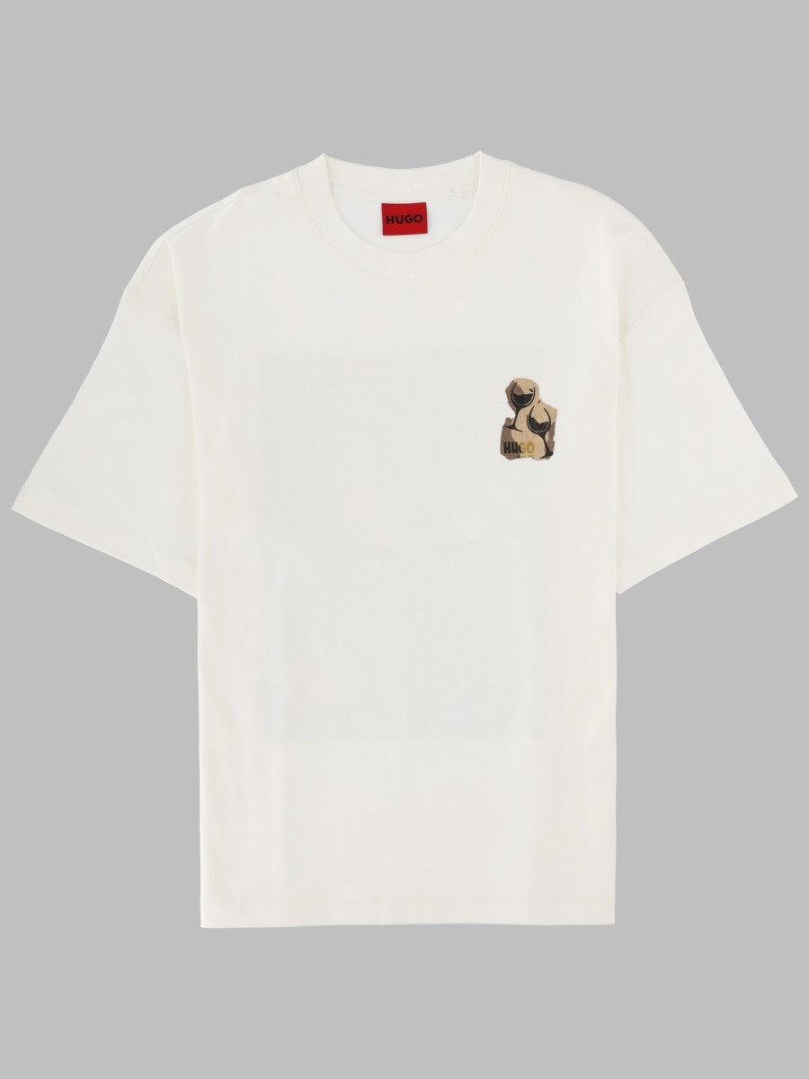 HUGO BOSS Men's Shirt Con Stampa White