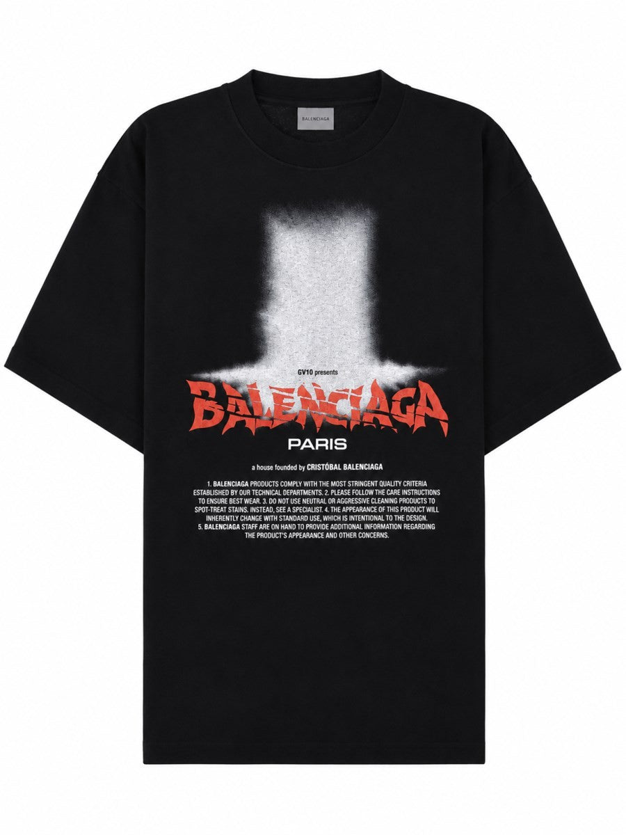 Balenciaga Women's Printed Shirt Black