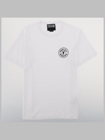 Versace Jeans Couture Men's Shirt Con Emblem Ricamato White