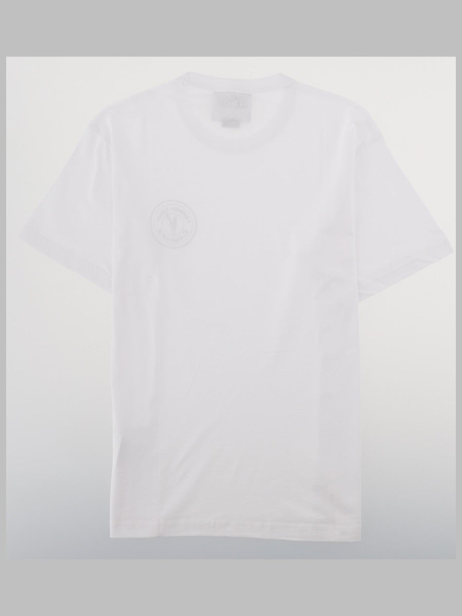 Versace Jeans Couture Men's Shirt Con Emblem Ricamato White