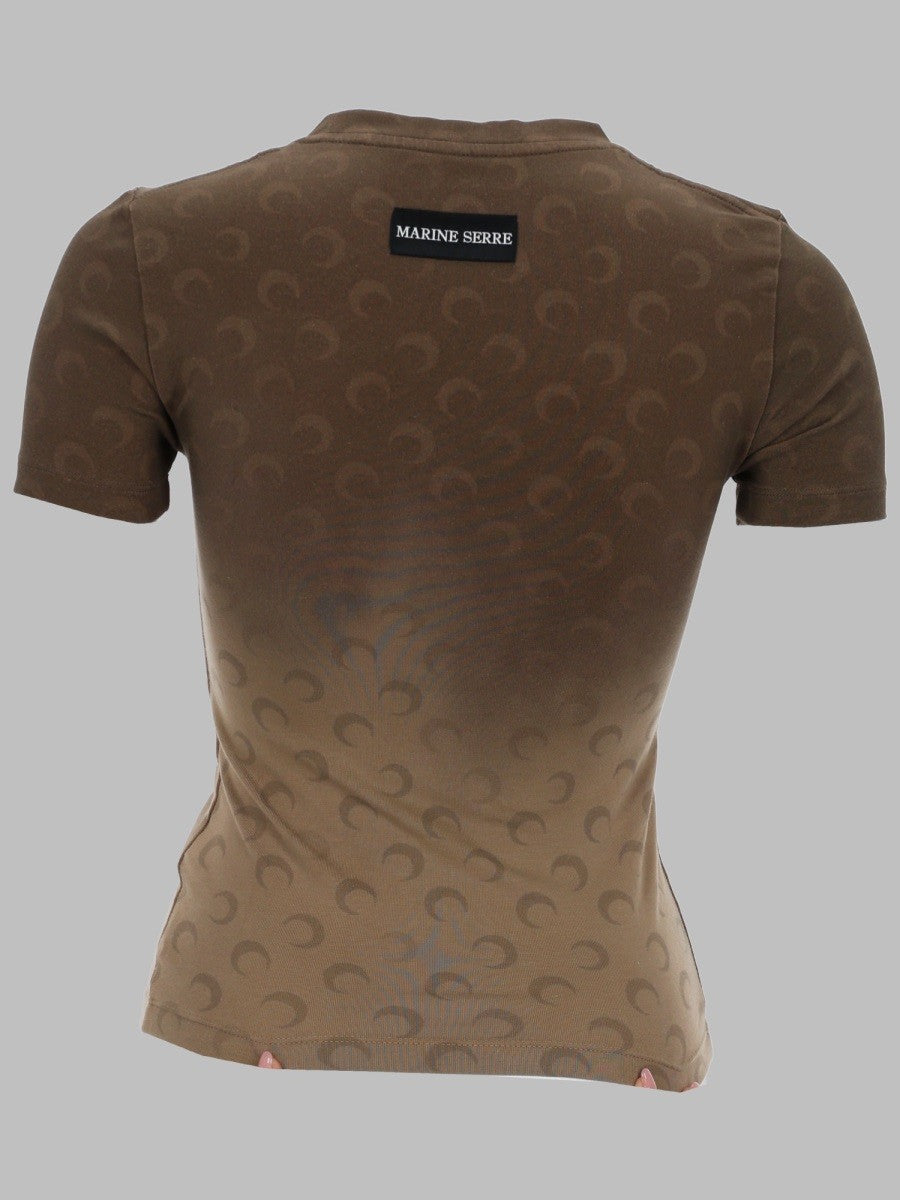 Marine Serre Women's Shirt Faded Moon Beige