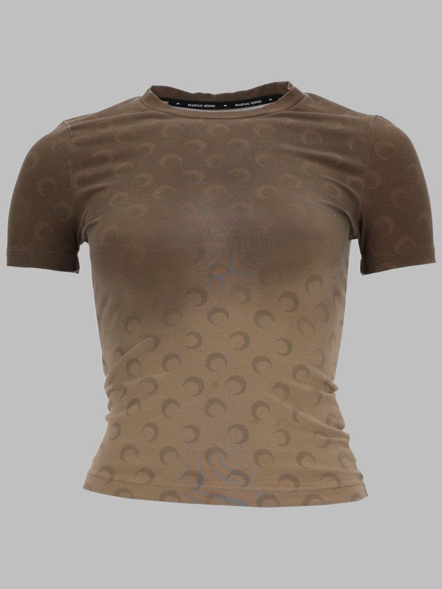 Marine Serre Women's Shirt Faded Moon Beige