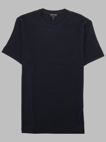 Giorgio Armani Men's Shirt Girocollo in Jersey DI Viscosa Blue