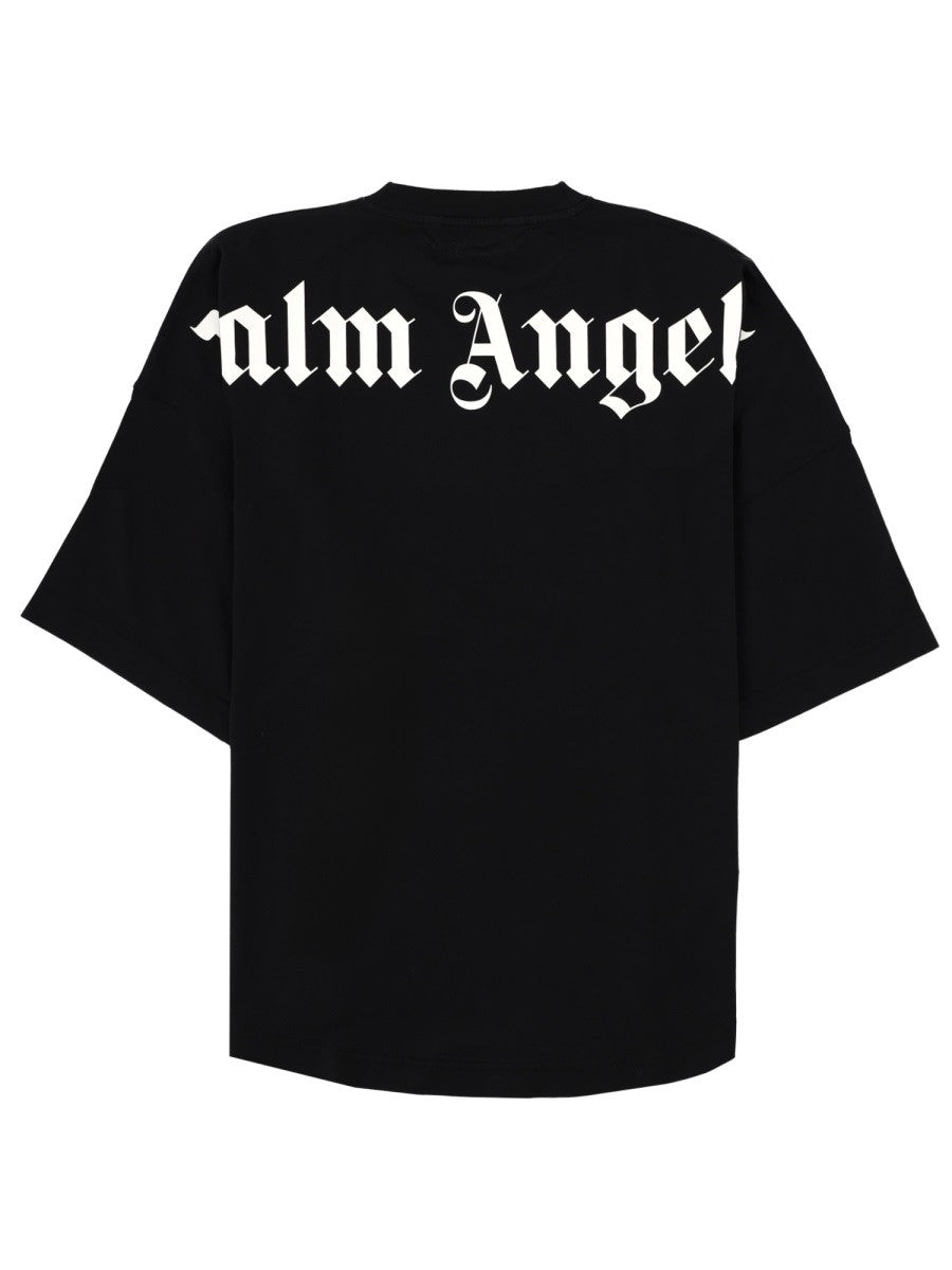 Palm Angels Men's Shirt in Cotone Maniche Lunghe Black