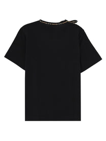 Burberry Women's Bow Cotton Shirt Black, view 2