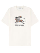 Burberry Men's Cotton Shirt with Knight Check White