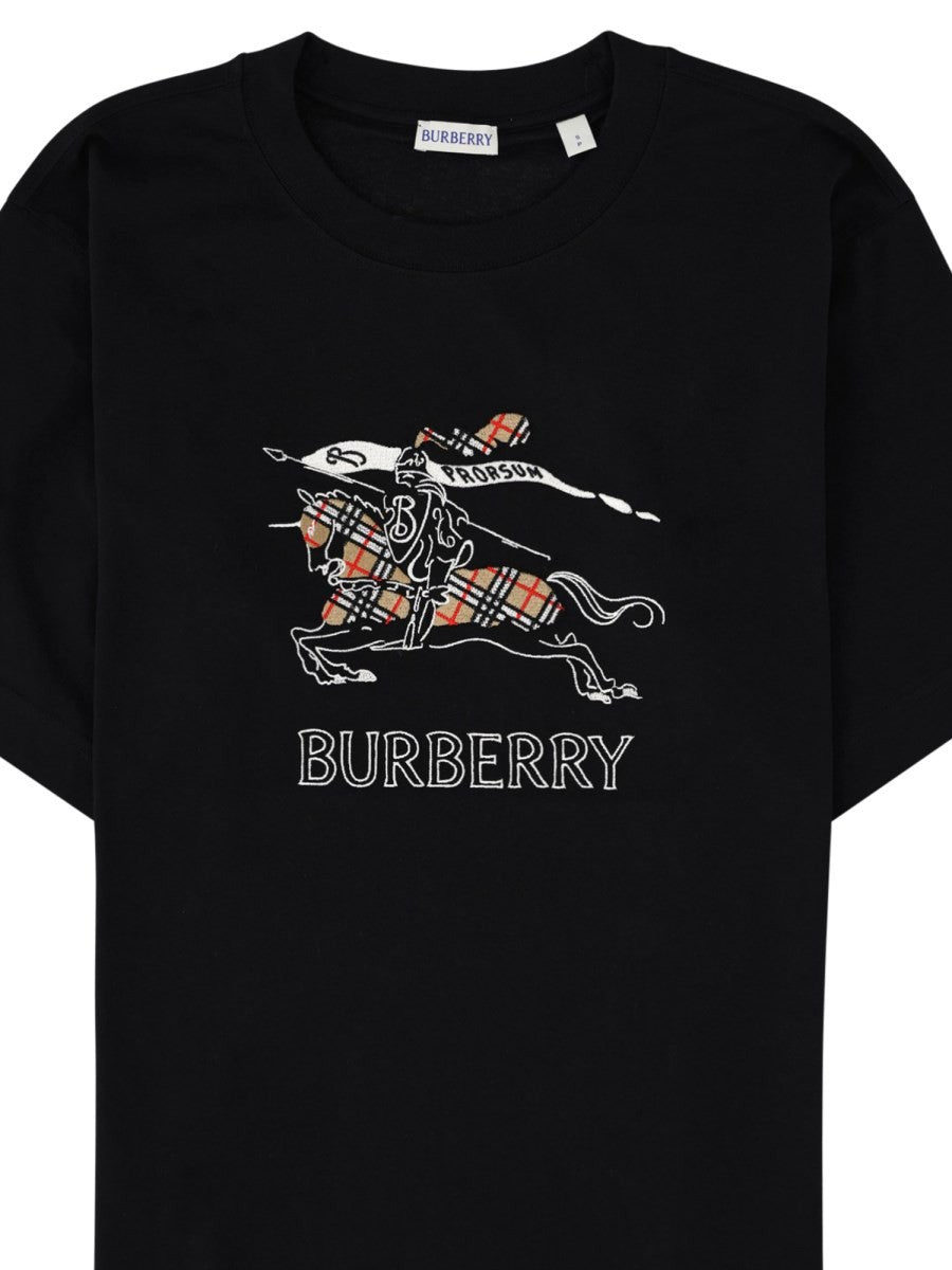 Burberry Men's Shirt in Cotone Con Knight Check Black