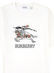 Burberry Men's Shirt in Cotone Con Knight Check White