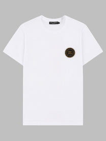 Dolce &amp; Gabbana Men's Shirt in Cotone Con Patch White