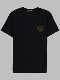 Dolce &amp; Gabbana Men's Shirt in Cotone Con Patch Black