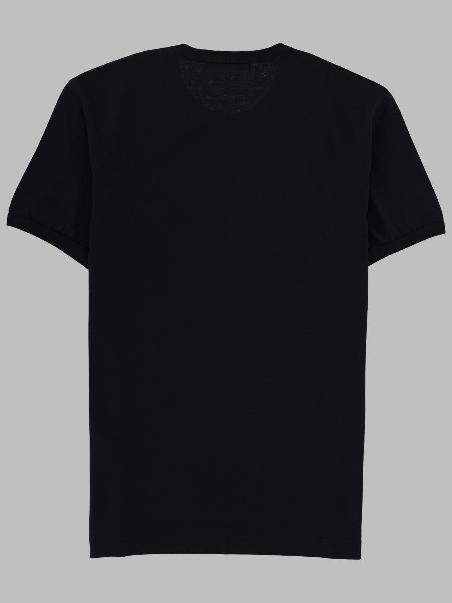 Dolce &amp; Gabbana Men's Shirt in Cotone Con Placca Blue