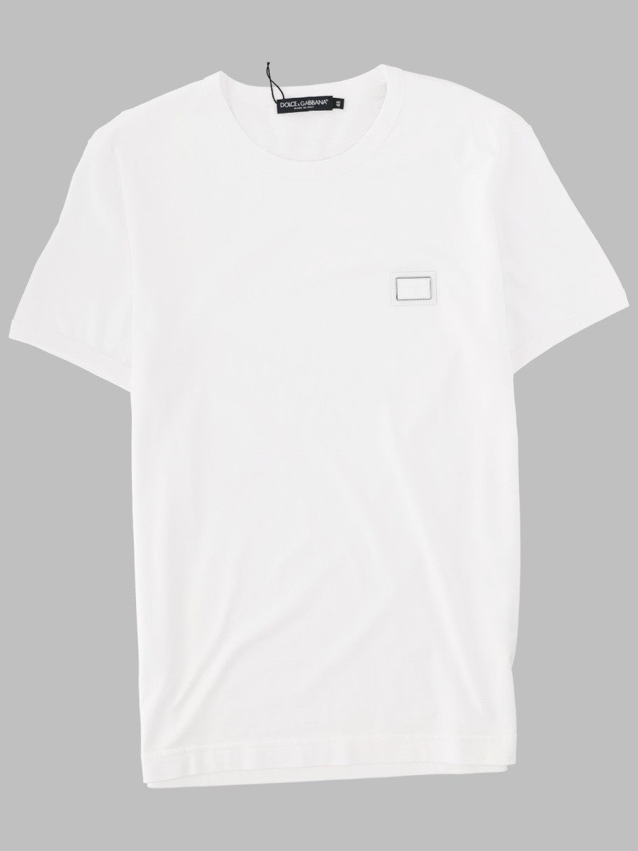 Dolce &amp; Gabbana Men's Shirt in Cotone Con Placca White