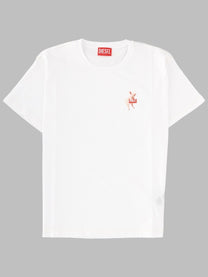 Diesel Women's Shirt in Cotone Con Stampa White