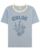 Chloé Women's Printed Cotton Shirt Blue