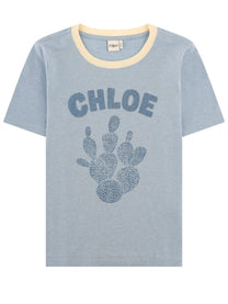Chloé Women's Printed Cotton Shirt Blue