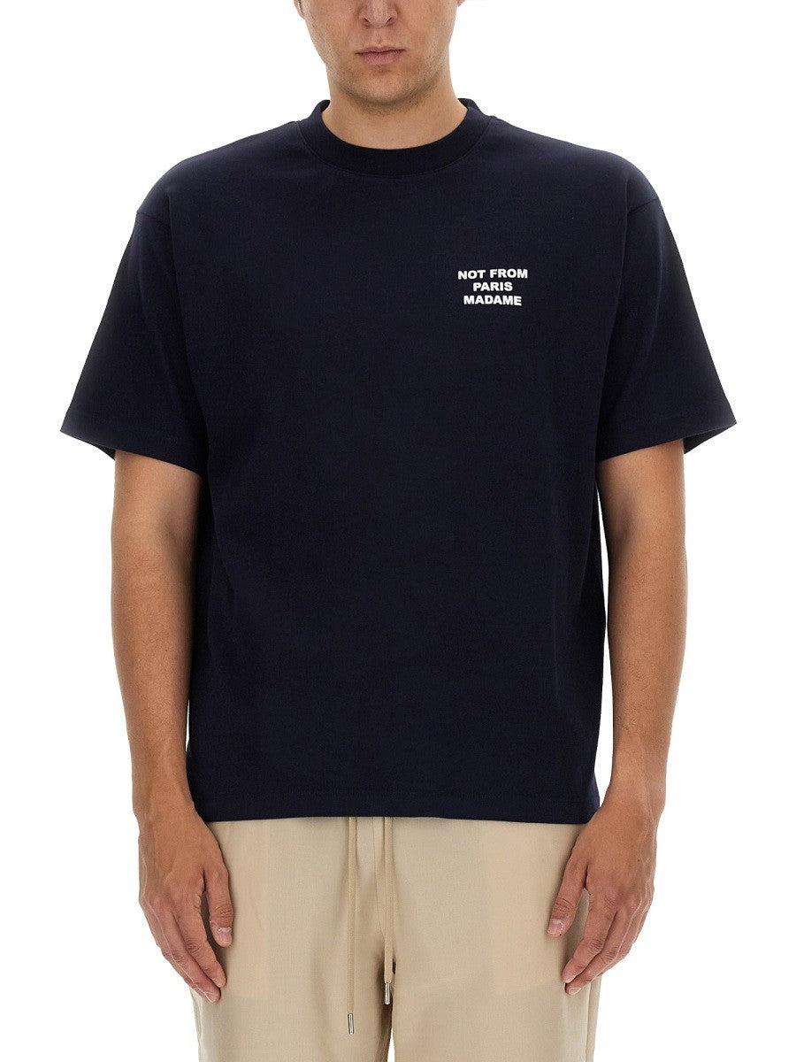 Drôle de Monsieur Men's Shirt in Cotone Blue