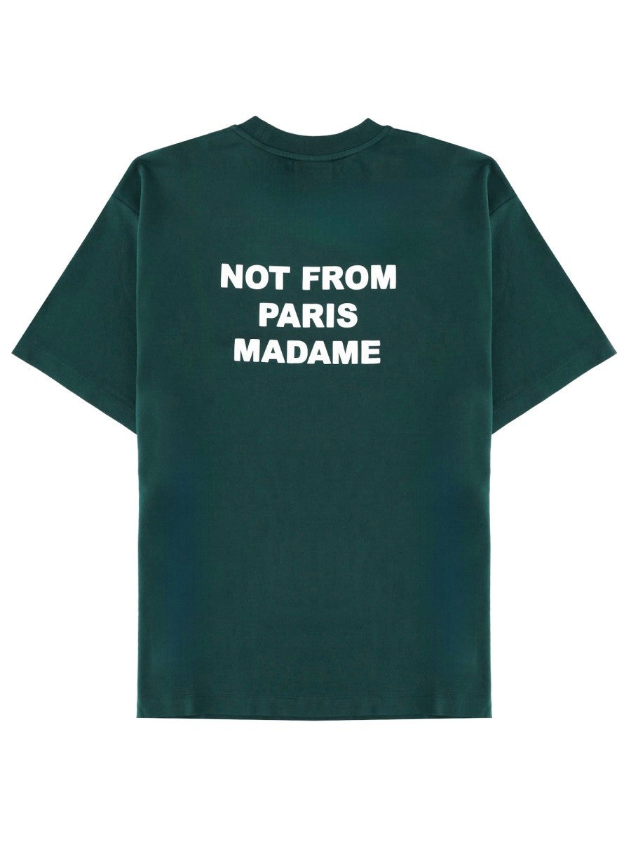Drôle de Monsieur Men's Shirt in Cotone Green