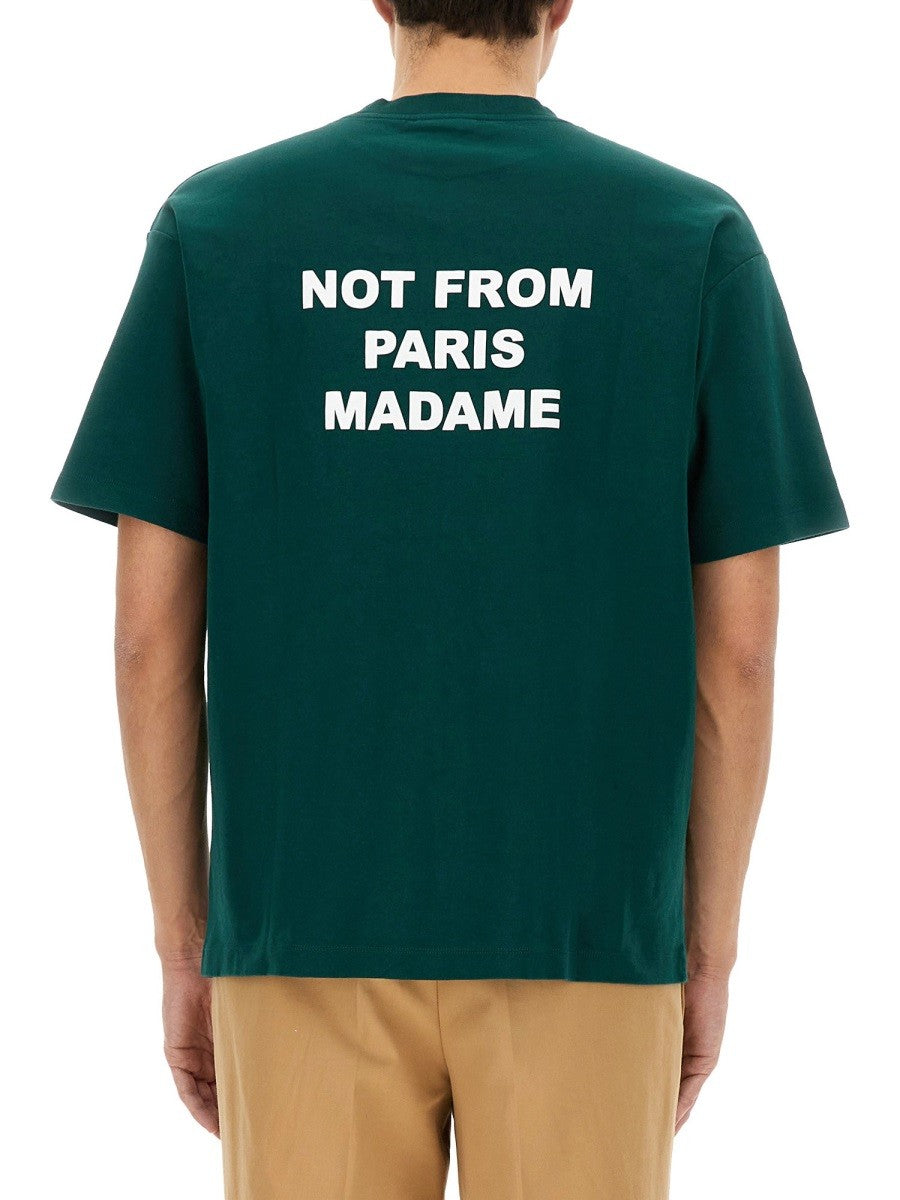 Drôle de Monsieur Men's Shirt in Cotone Green