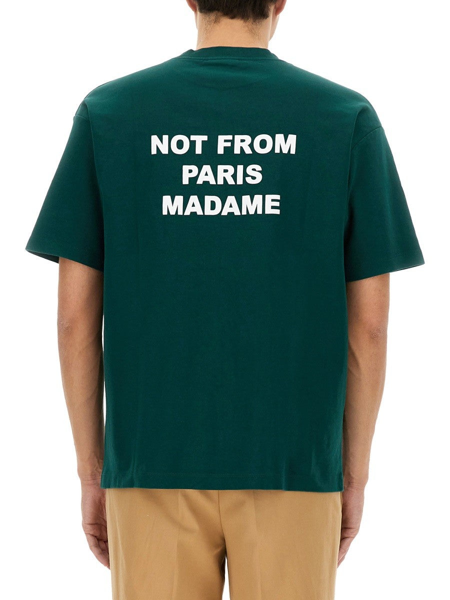 Drole De Monsieur Men's Cotton Shirt Green Drole De Monsieur