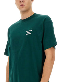 Drôle de Monsieur Men's Shirt in Cotone Green
