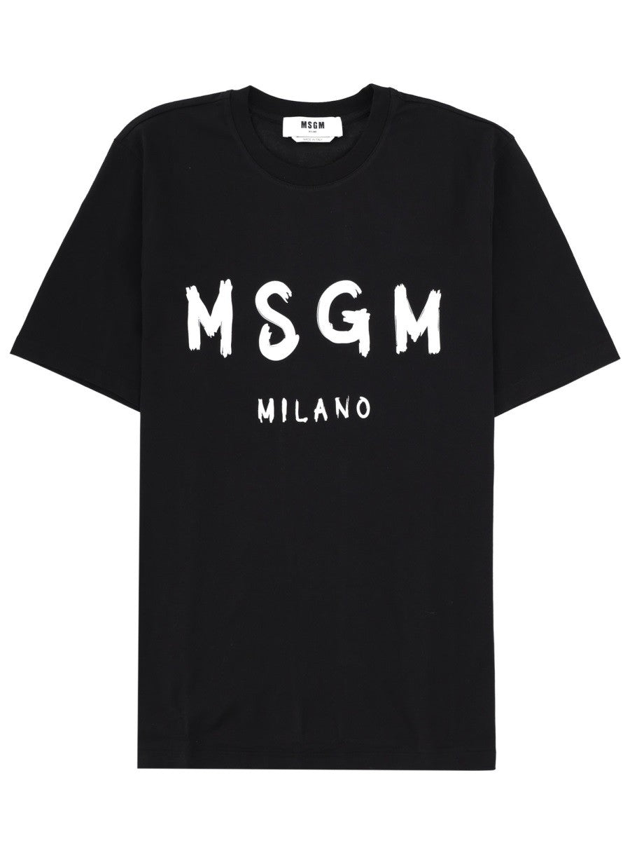 MSGM Men's Cotton Shirt Black