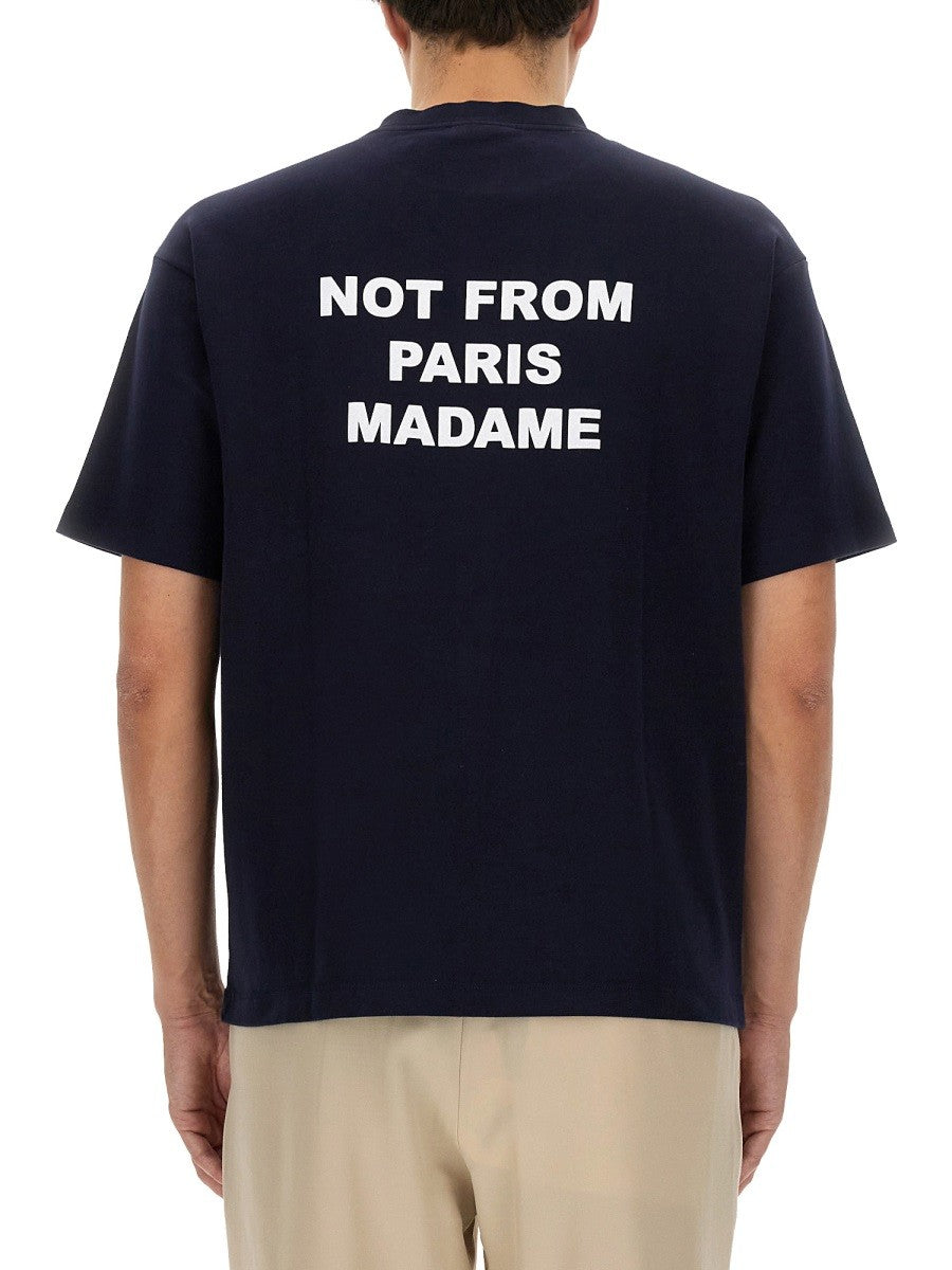 Drôle de Monsieur Men's Shirt in Cotone Blue