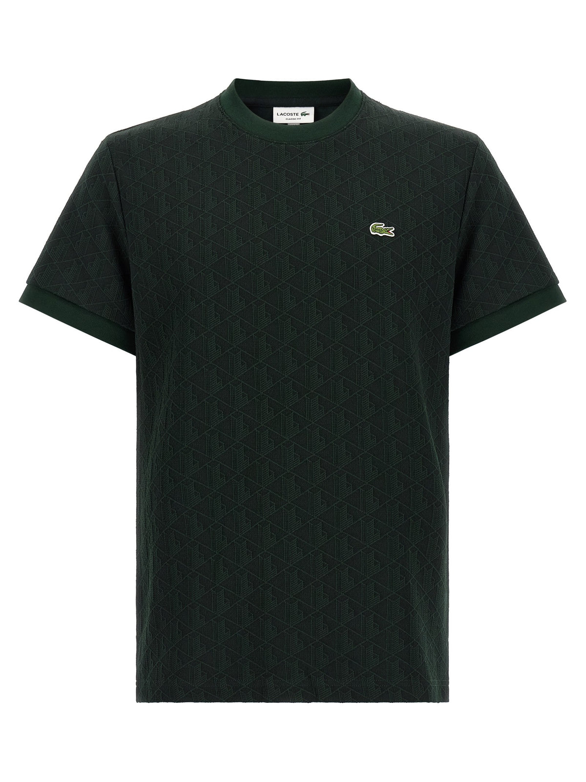 Lacoste Shirt in Jacquard Monogram Green