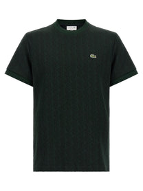 Lacoste Shirt in Jacquard Monogram Green