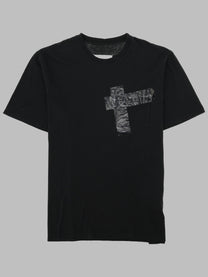 Maison Margiela Men's Shirt in Jersey DI Cotone Taped Black
