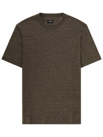 Zegna Men's Shirt Oasi in Lino Green