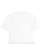 Sportmax Women's Shirt Palmas with Perle Ricamate White, view 2