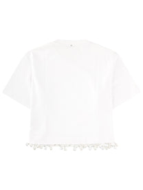Sportmax Women's Shirt Palmas Con Perle Ricamate White