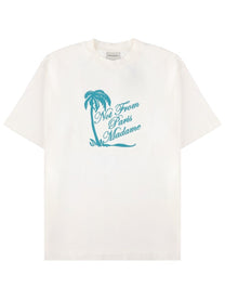 Drôle de Monsieur Men's Shirt Slogan Palmiers White