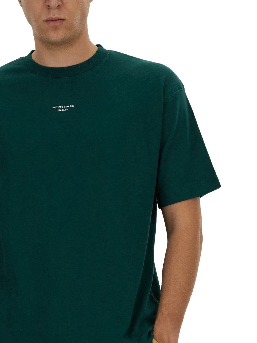 Drôle de Monsieur Men's Shirt Slogan Green