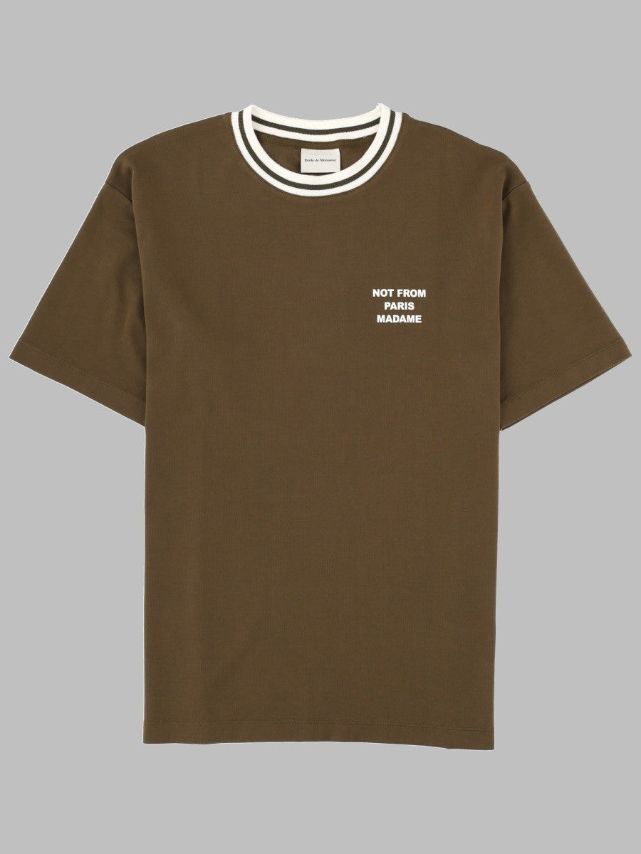 Drôle de Monsieur Men's Shirt Slogan Brown