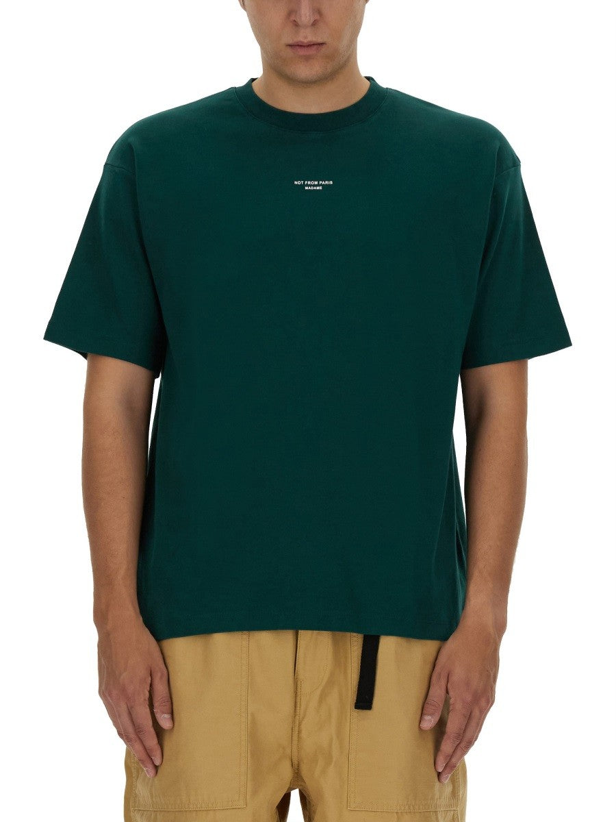 Drôle de Monsieur Men's Shirt Slogan Green