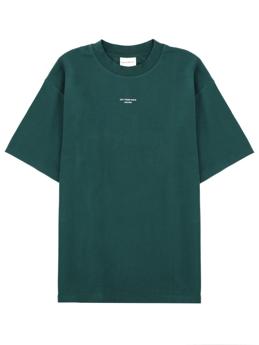 Drôle de Monsieur Men's Shirt Slogan Green