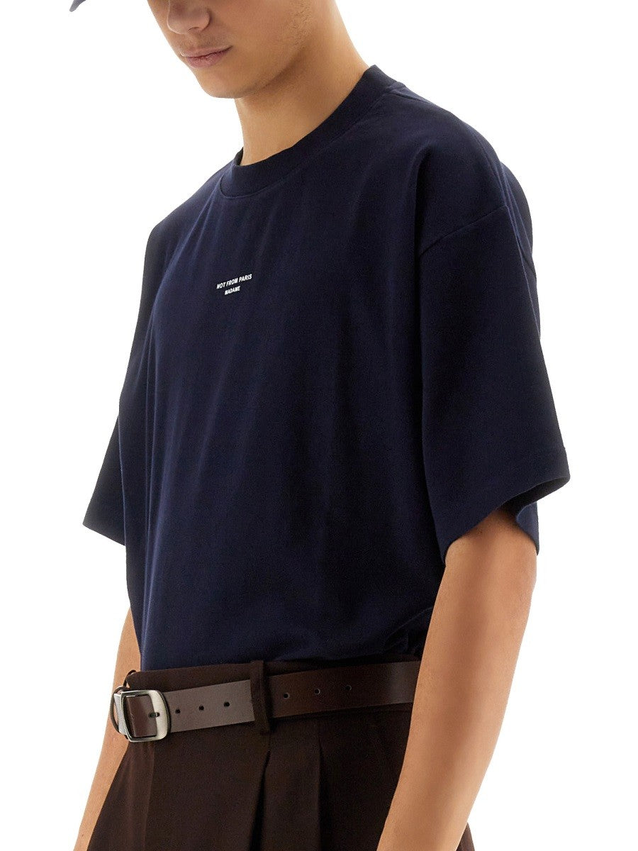 Drôle de Monsieur Men's Shirt Slogan Blue