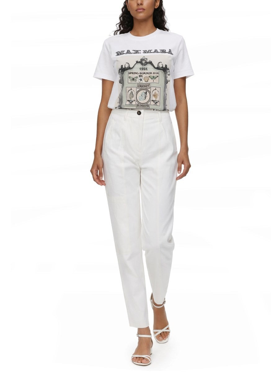 Max Mara Women's Shirt Spadino Con Stampa White