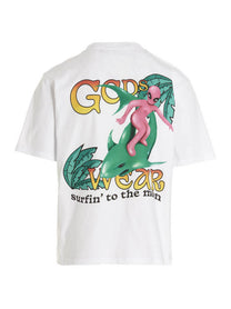 GCDS Shirt Surfing Weirdo White