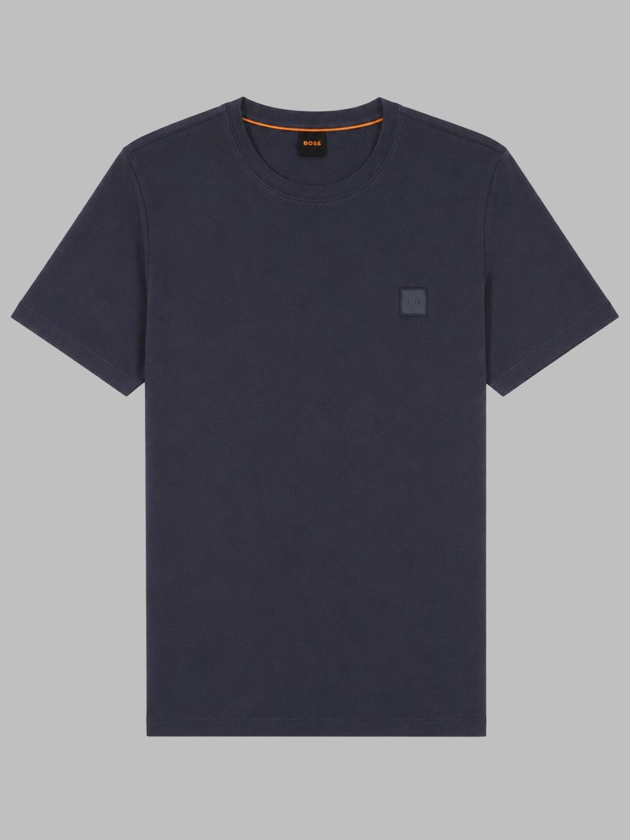 BOSS Men's Shirt Tales Con Patch Blue
