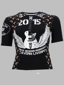 Marine Serre Women's Shirt Upcycled Con Stampa Black