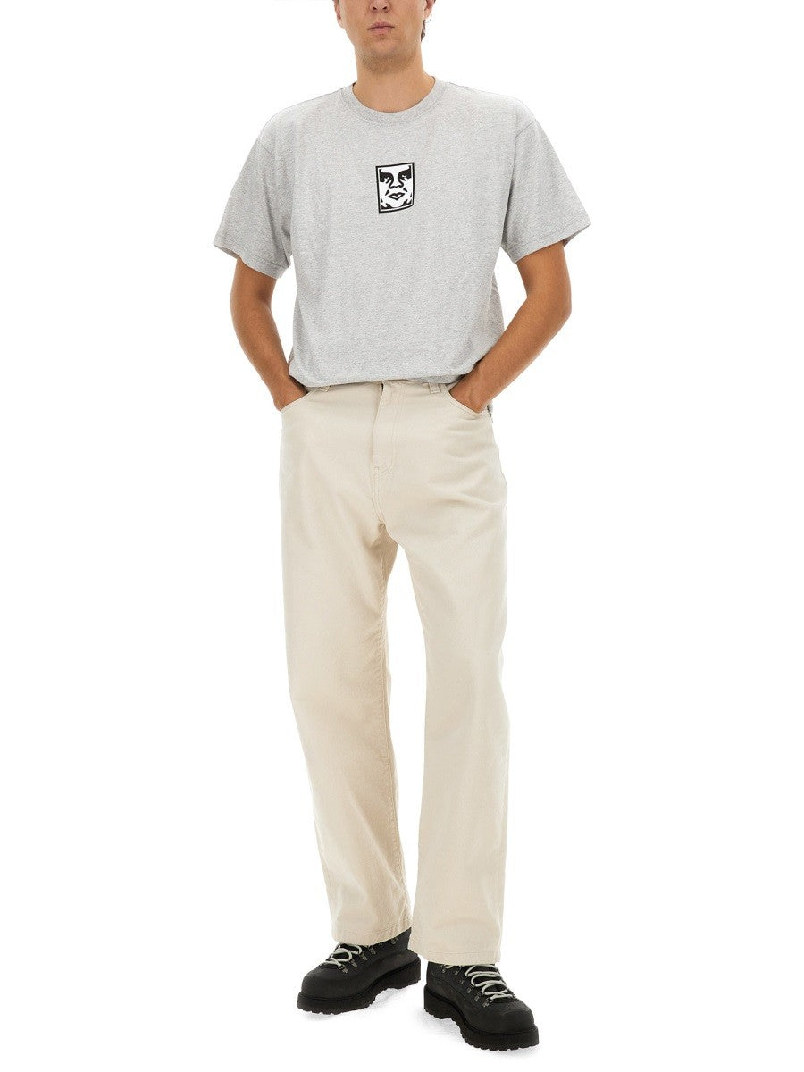 Obey Men's Shirt Grey Obey