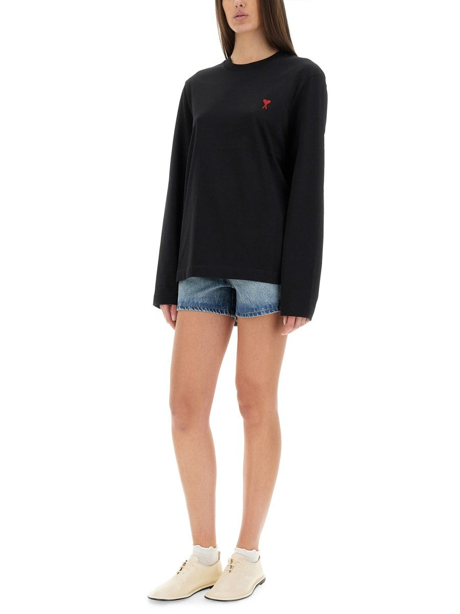 Ami Paris Men's Shirt Con Black