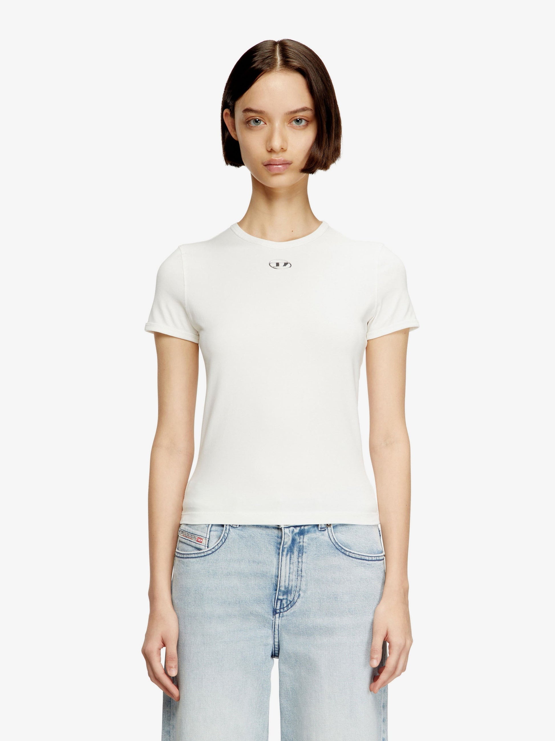 Diesel Women's Uncutieslong OD Shirt White
