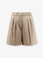 Max Mara Women's Tabacco Stretch Cotton Shorts Green