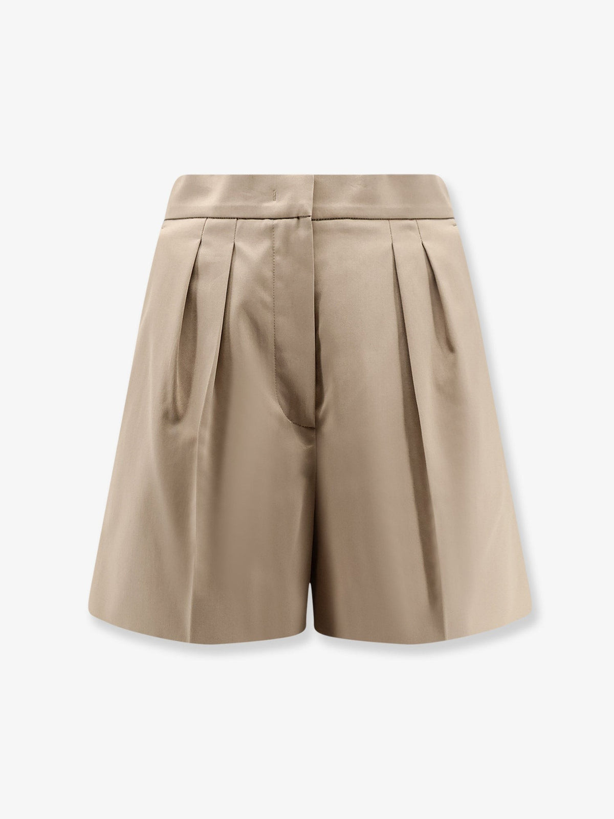 Max Mara Women's Tabacco Stretch Cotton Shorts Green