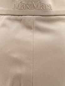 Max Mara Women's Tabacco Stretch Cotton Shorts Green