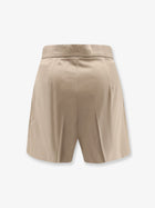 Max Mara Women's Tabacco Stretch Cotton Shorts Green