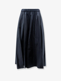 ASPESI Women's Taffeta Long Skirt Blue